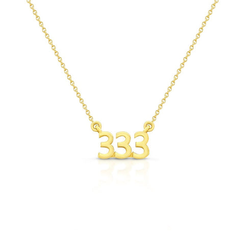 333 Angel Number Pendant Necklace Carter Eve Jewelry 
