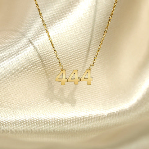444 Angel Number Pendant Necklace Carter Eve Jewelry 