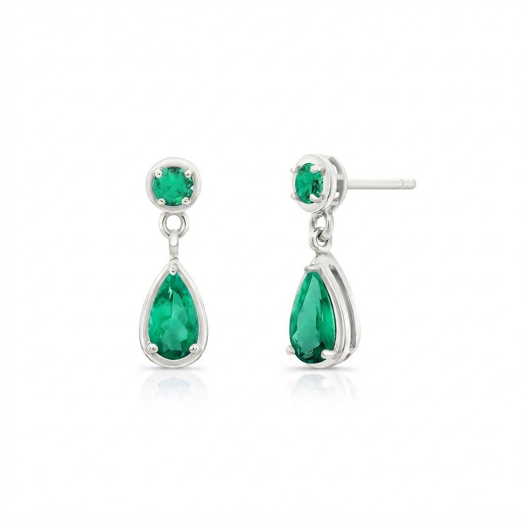 Aurora Drop Earrings - Emerald
