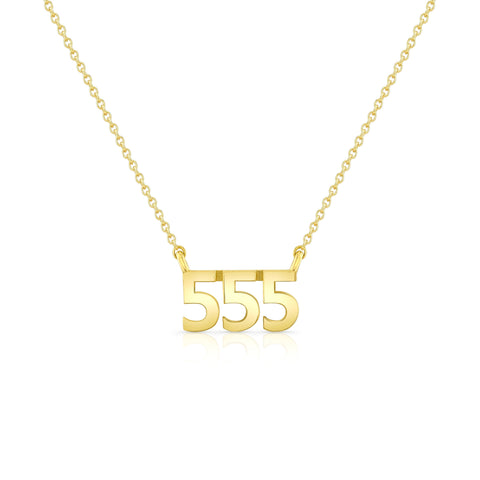 555 Angel Number Pendant Necklace Carter Eve Jewelry 