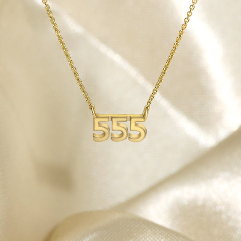 555 Angel Number Pendant Necklace Carter Eve Jewelry 