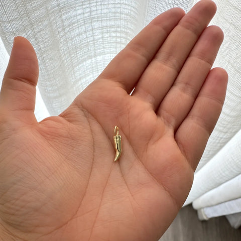 Custom Puppy Tooth Charm in 14K Gold