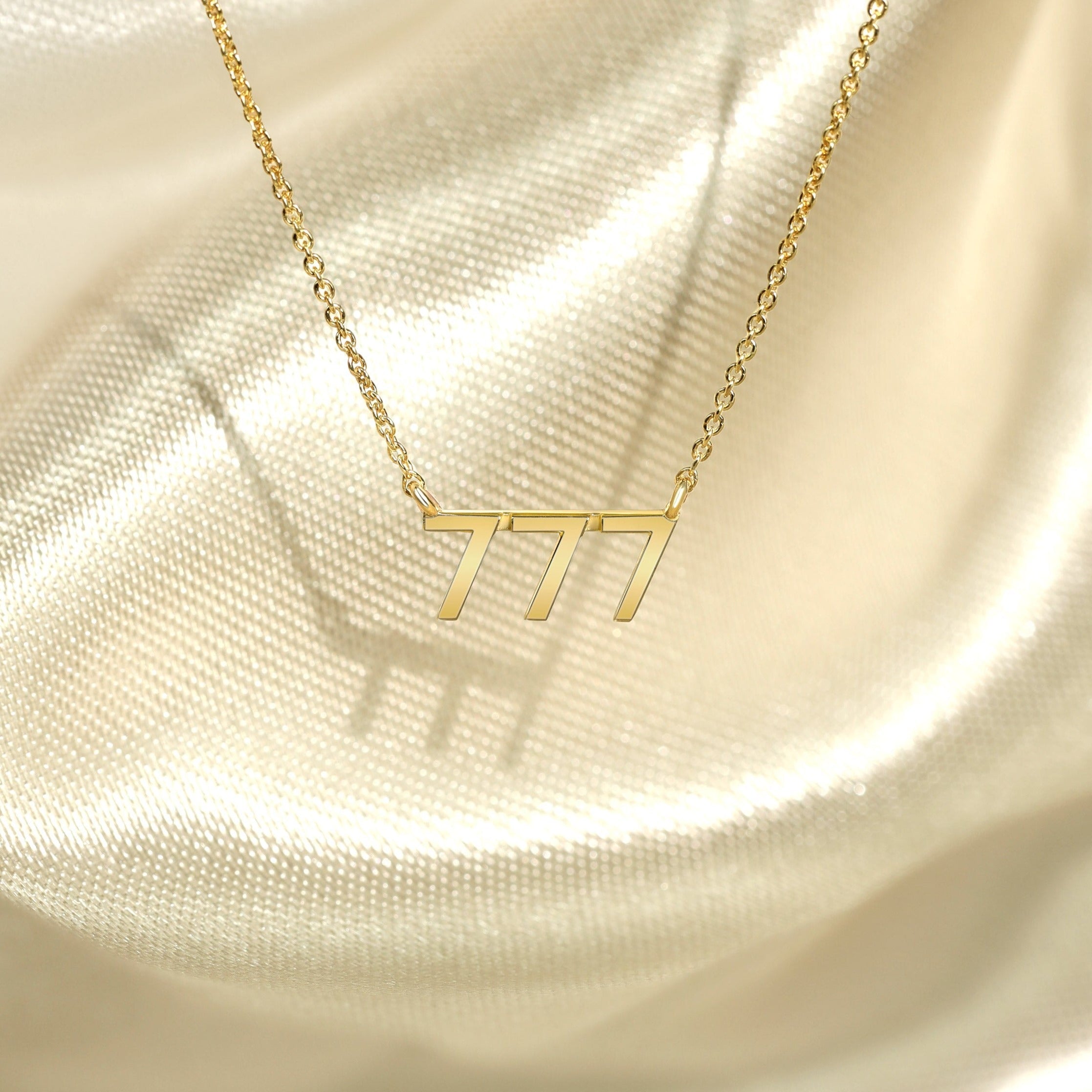 777 Angel Number Pendant Necklace Carter Eve Jewelry 