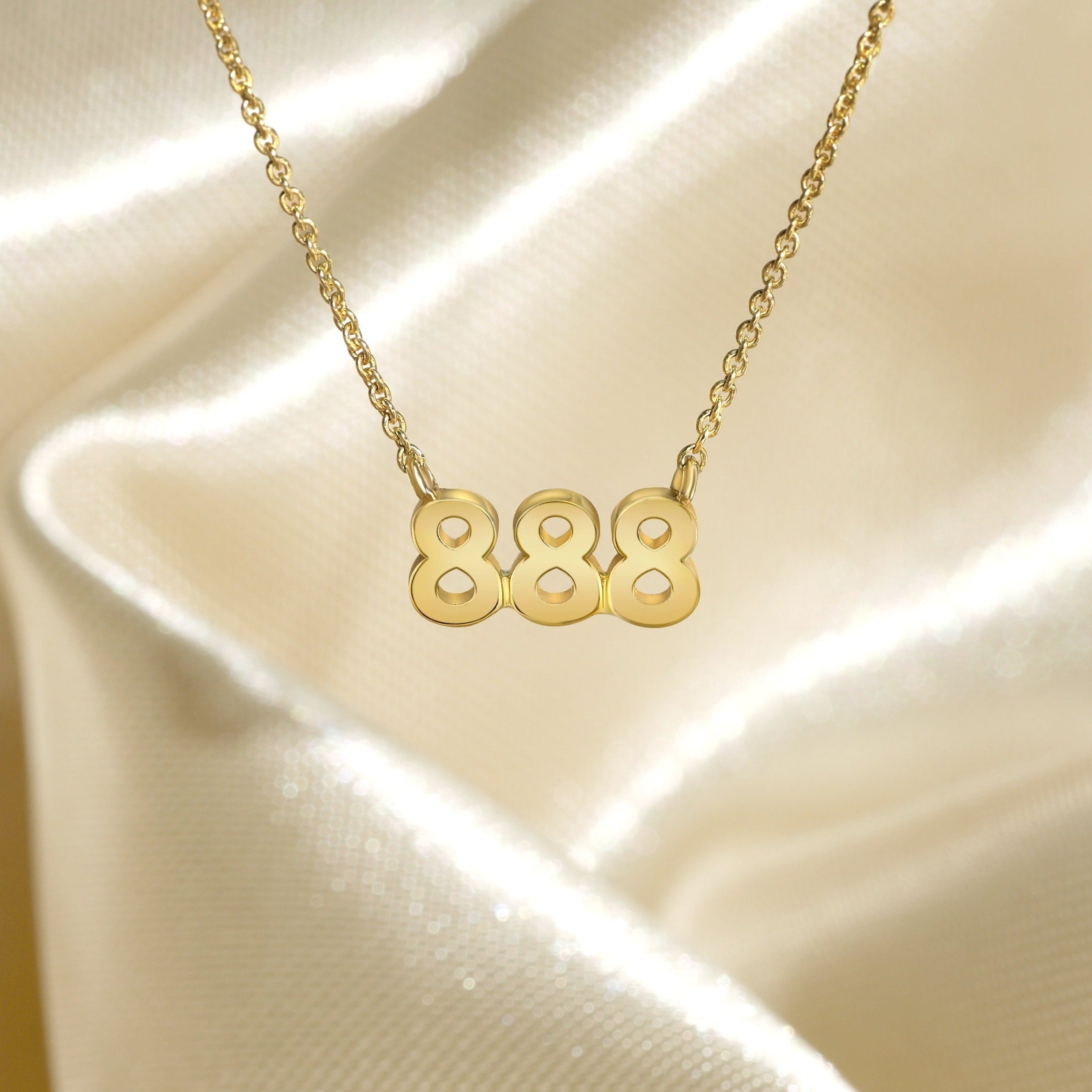 888 Angel Number Pendant Necklace Carter Eve Jewelry 