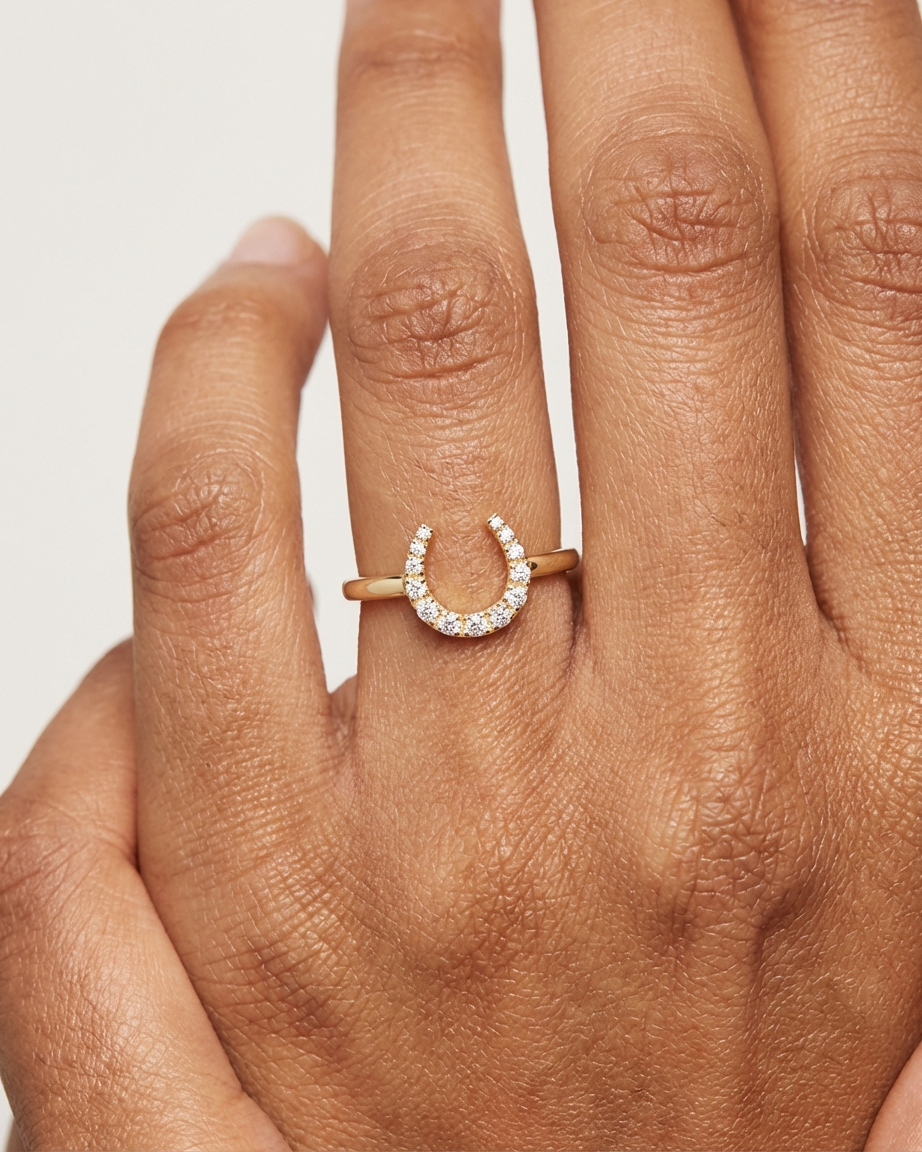 Diamond Horse Shoe Ring