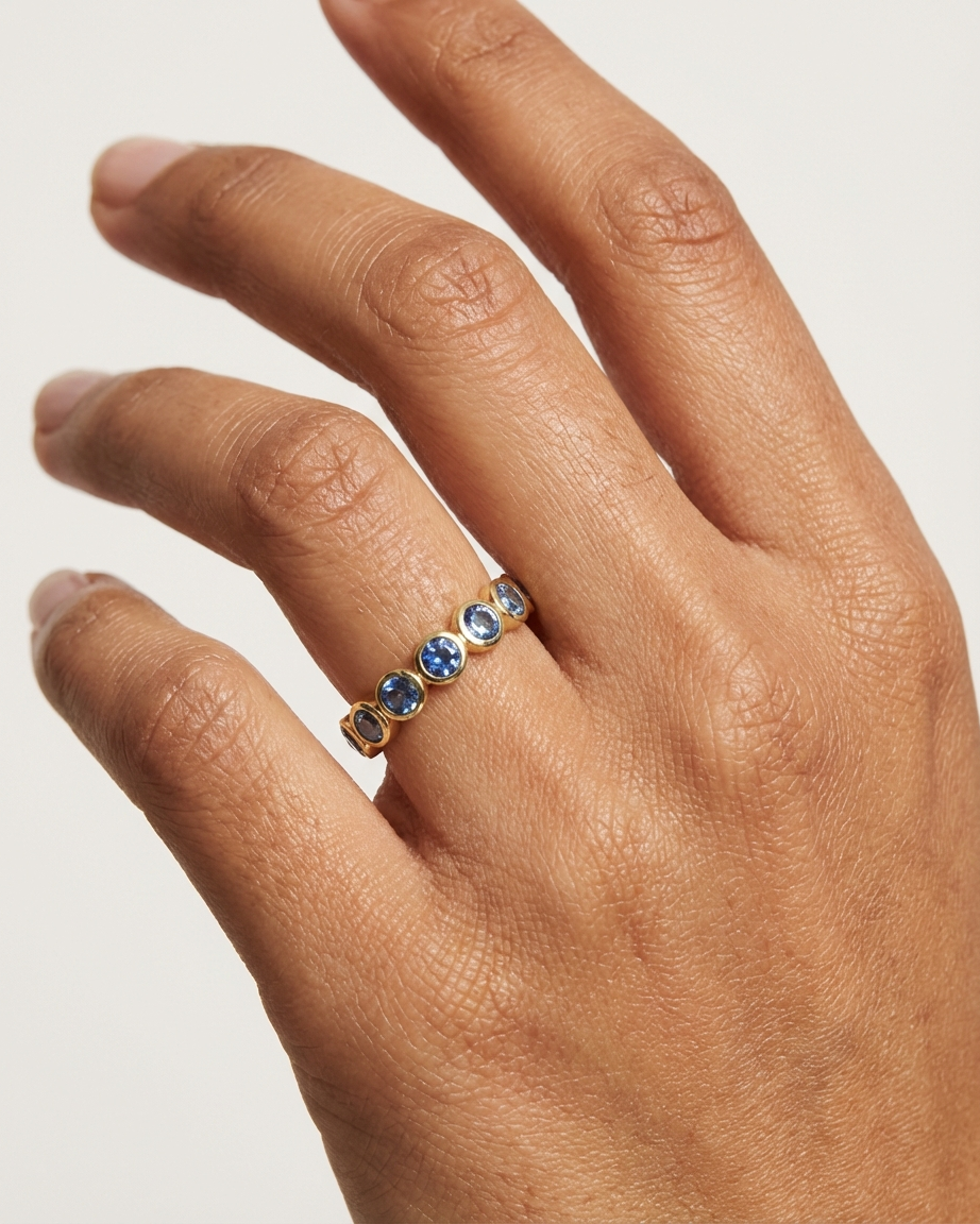 Montana Sapphire Half Eternity Band