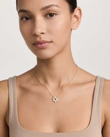 Petite Star of David Diamond Necklace