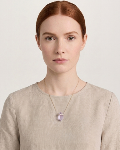 Serenity Light Amethyst Crystal Necklace