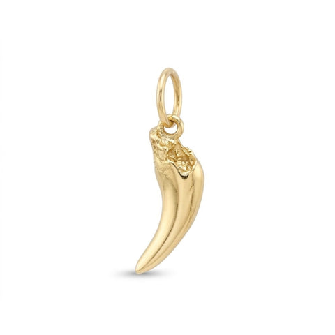 Custom Cat Tooth Charm in 14K Gold