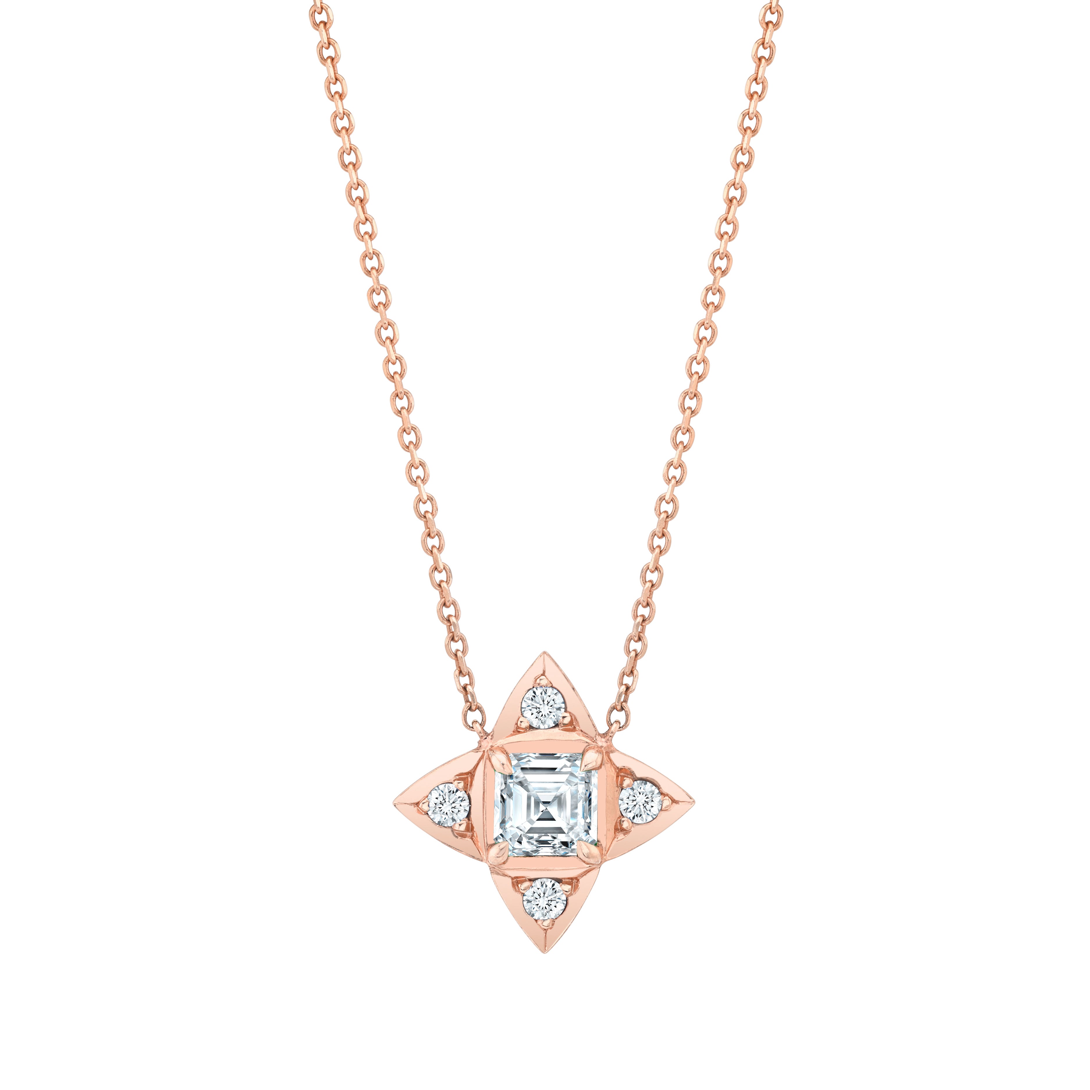 North Star Necklace with Diamonds