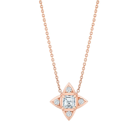 North Star Necklace with Diamonds