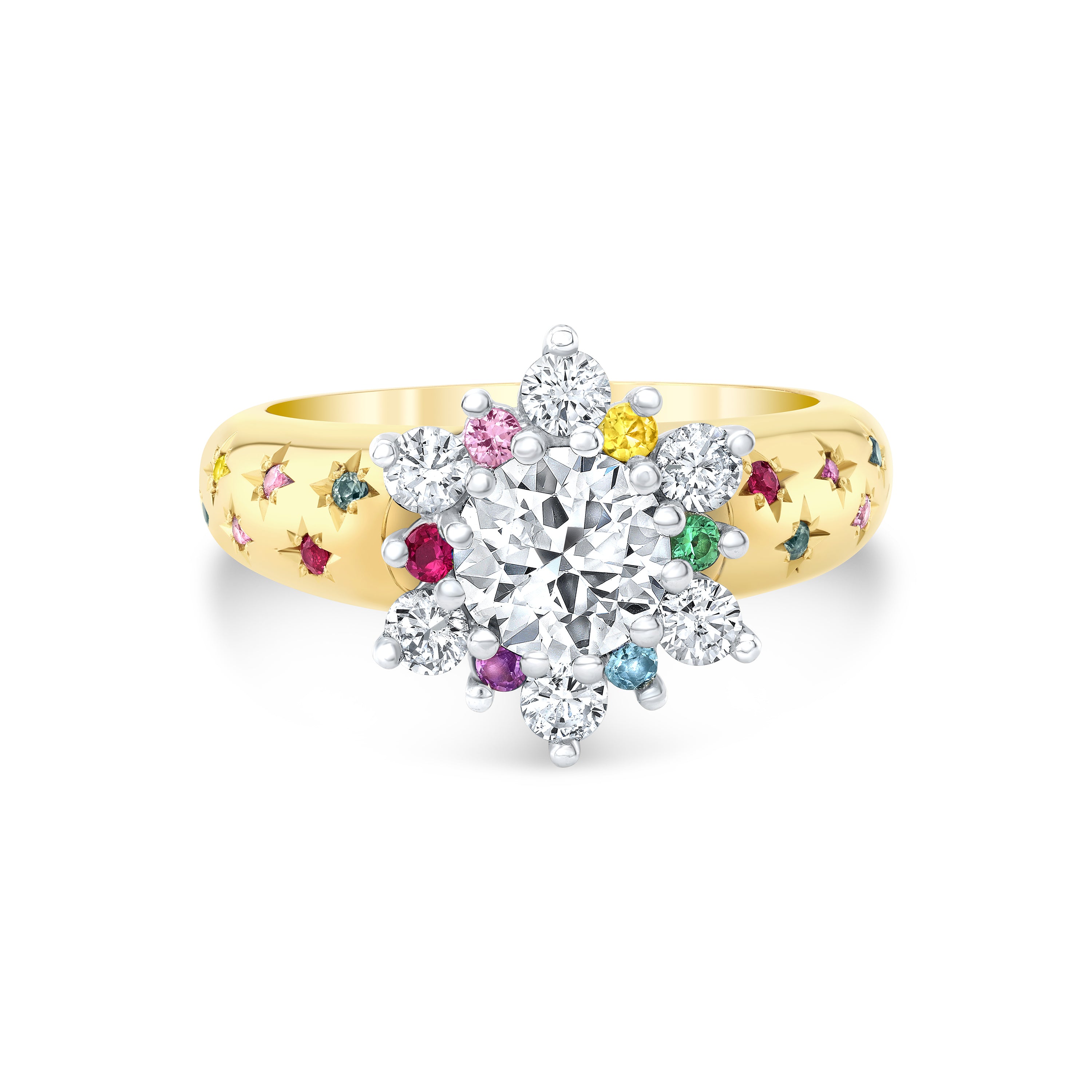 Cosmic Halo Engagement Ring