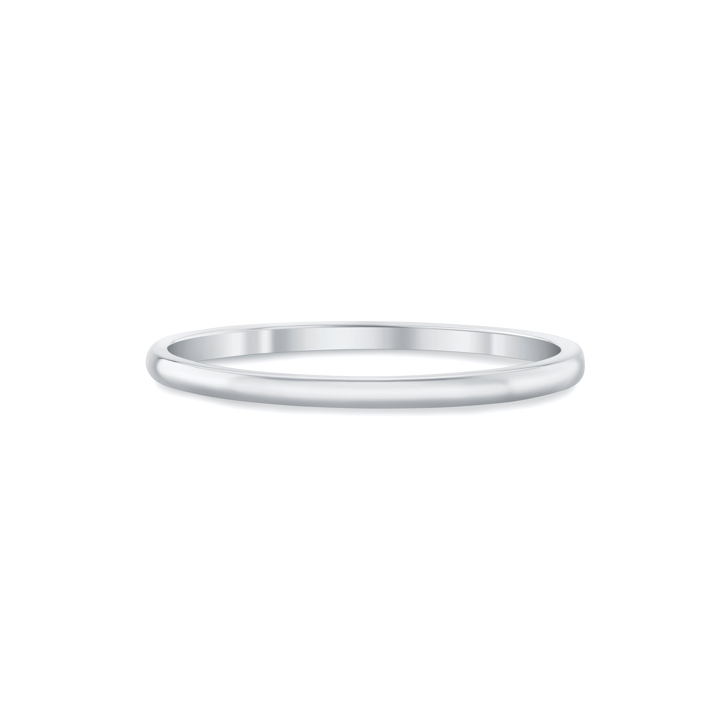 14k plain white gold ring