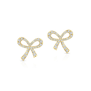 Glinda Diamond Bow Studs