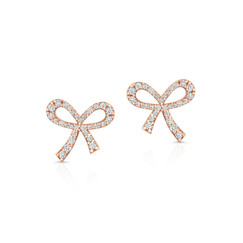 Glinda Diamond Bow Studs