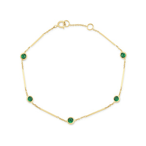 Emerald Bar Bracelet