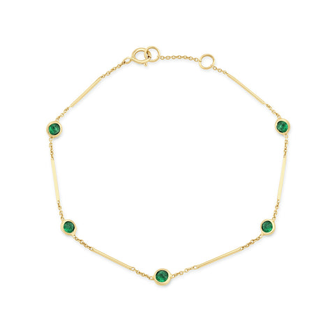 Emerald Bar Bracelet