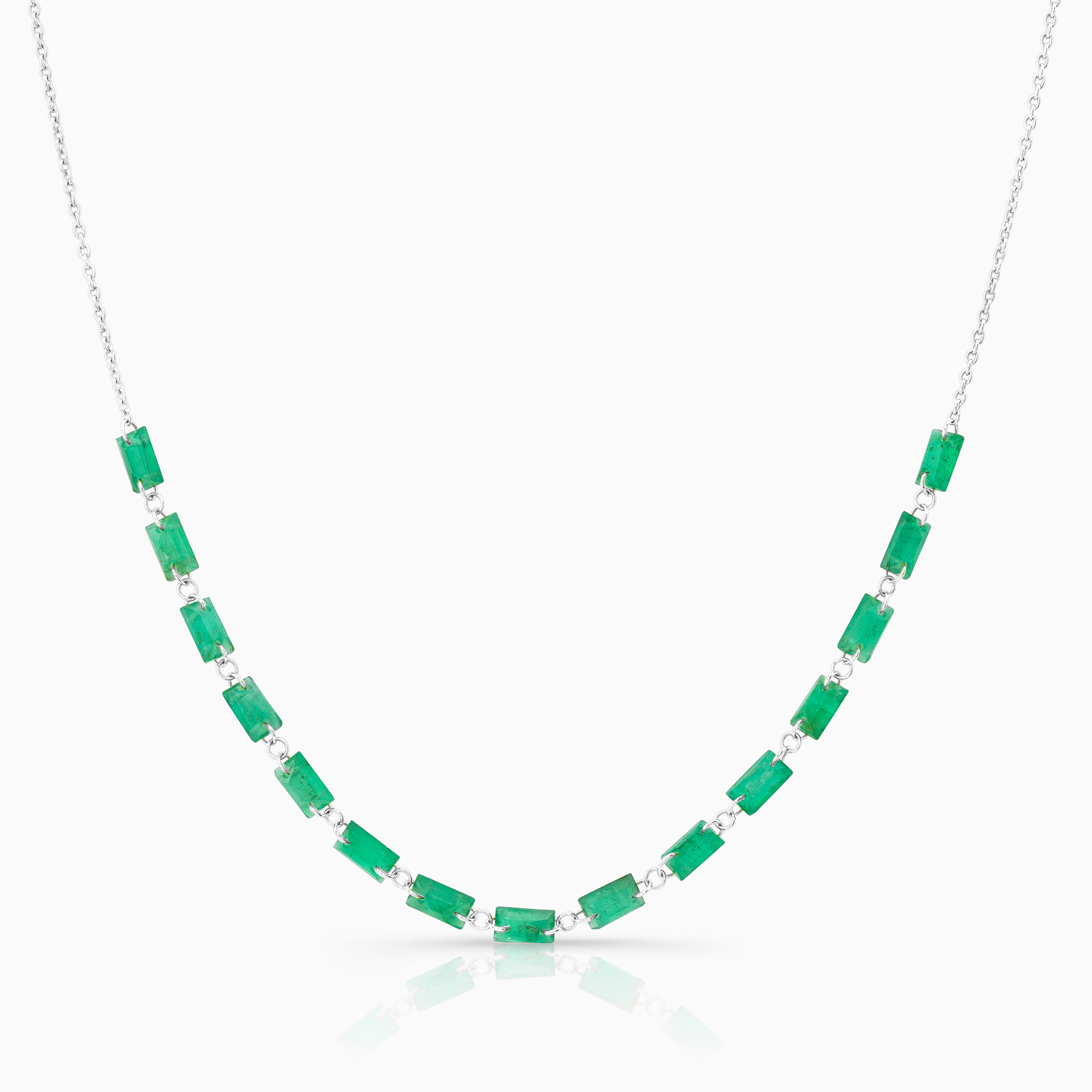Floating Emerald Necklace
