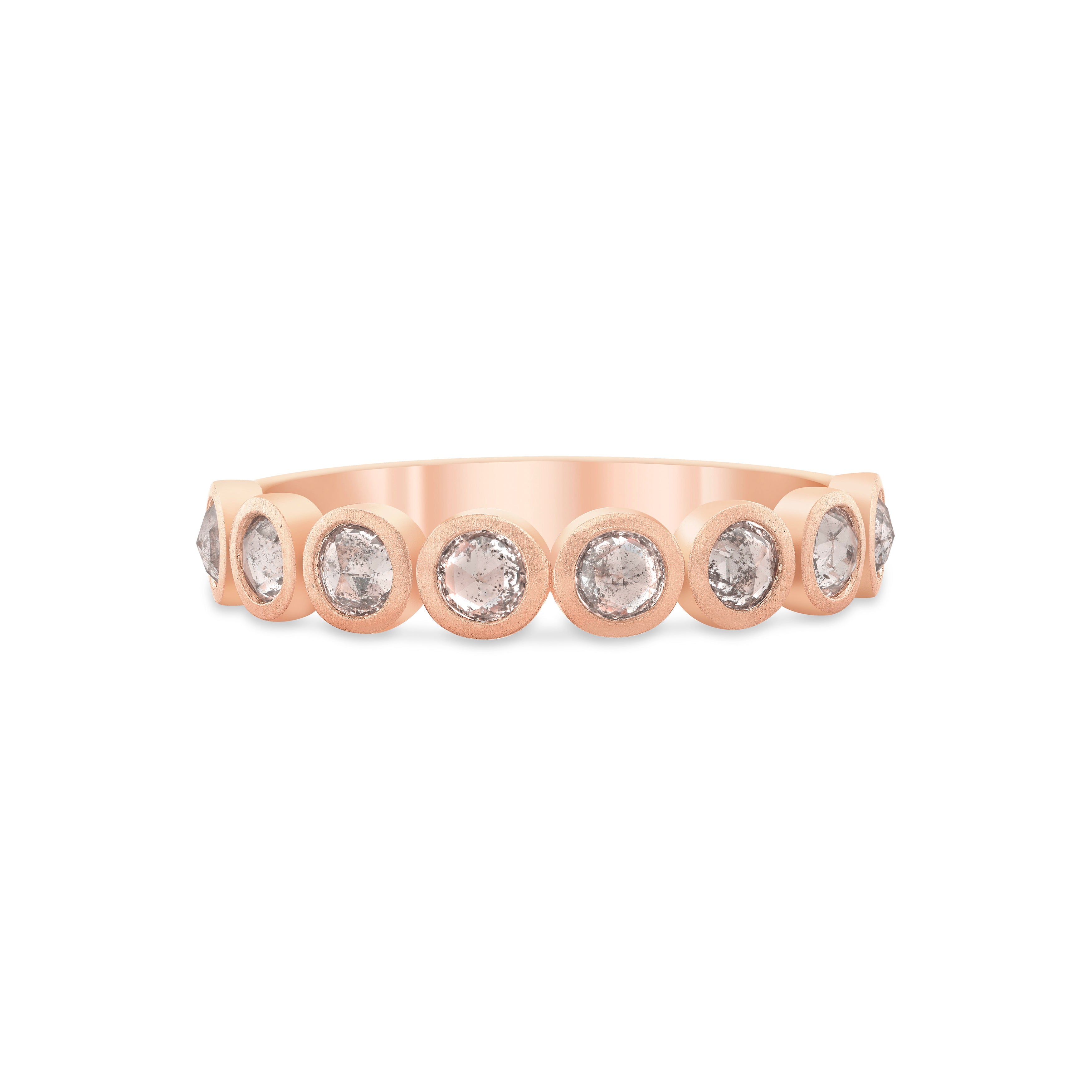 Gray Diamond Half Eternity Ring