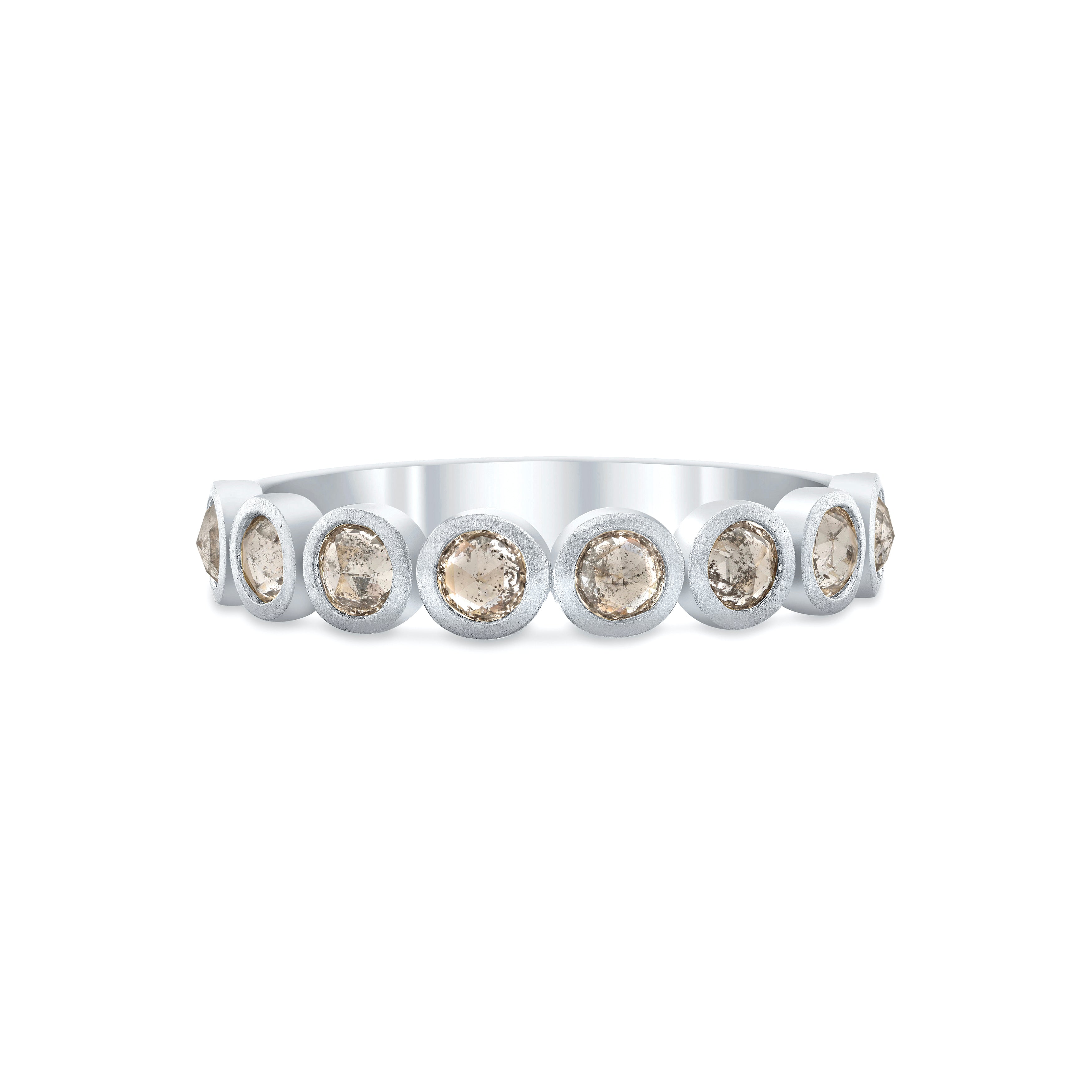 Gray Diamond Half Eternity Ring