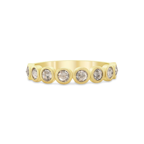 Gray Diamond Half Eternity Ring