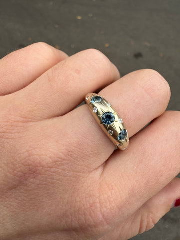 Stardust Ring with Montana Sapphires