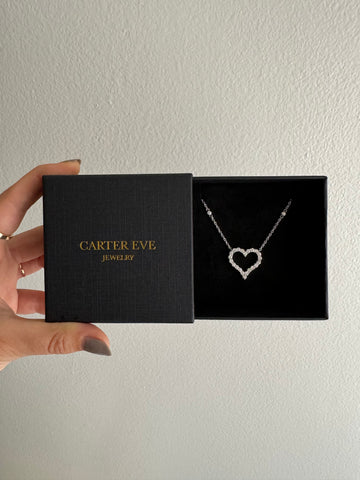 Open Diamond Heart Necklace