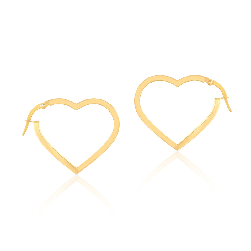 Sue Heart Hoop Earrings