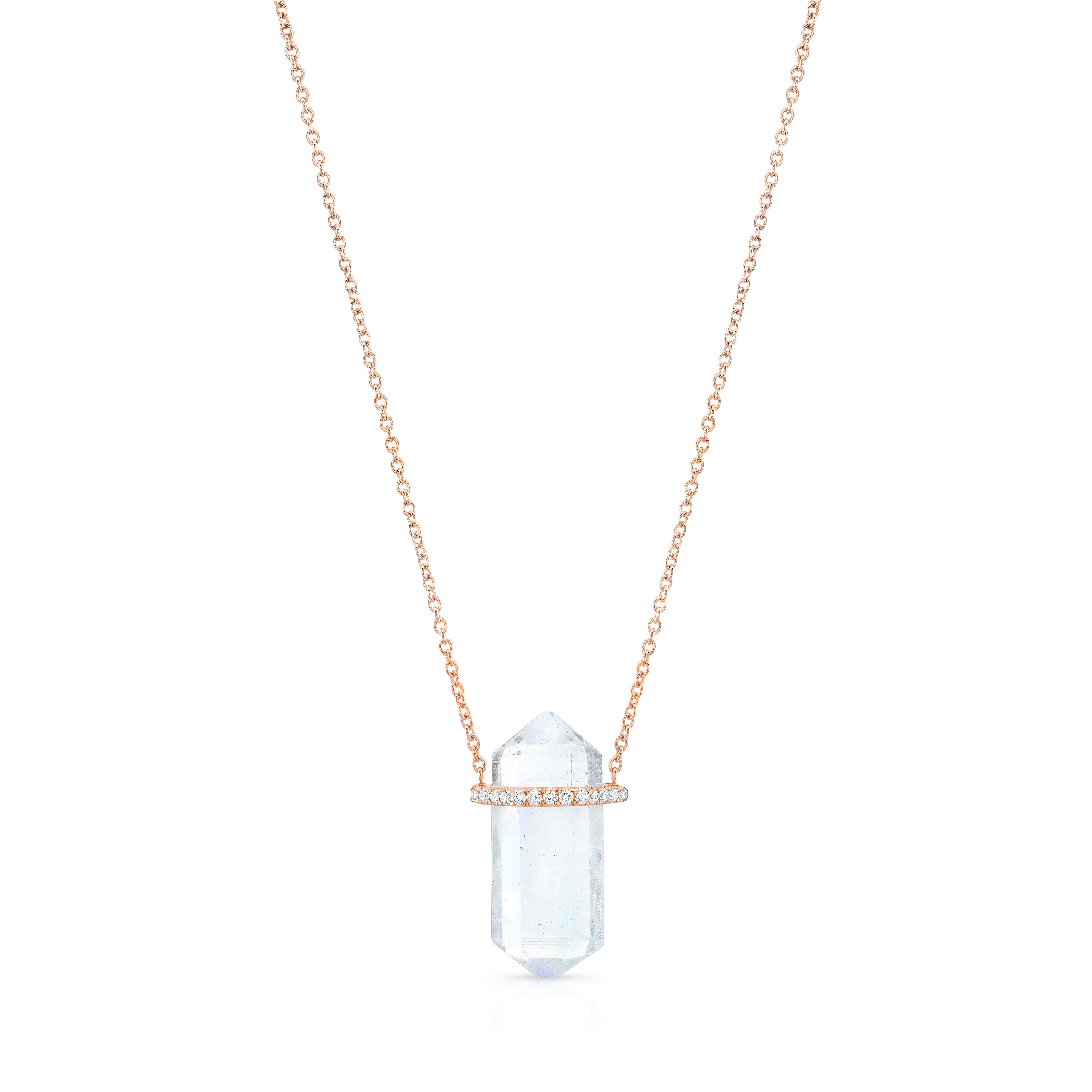 Lullaby Aquamarine Crystal Necklace