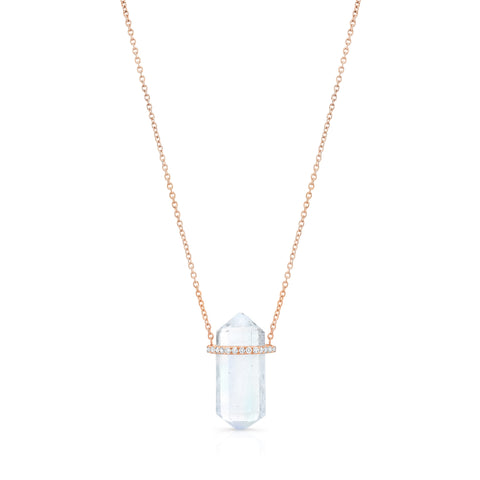 Lullaby Aquamarine Crystal Necklace