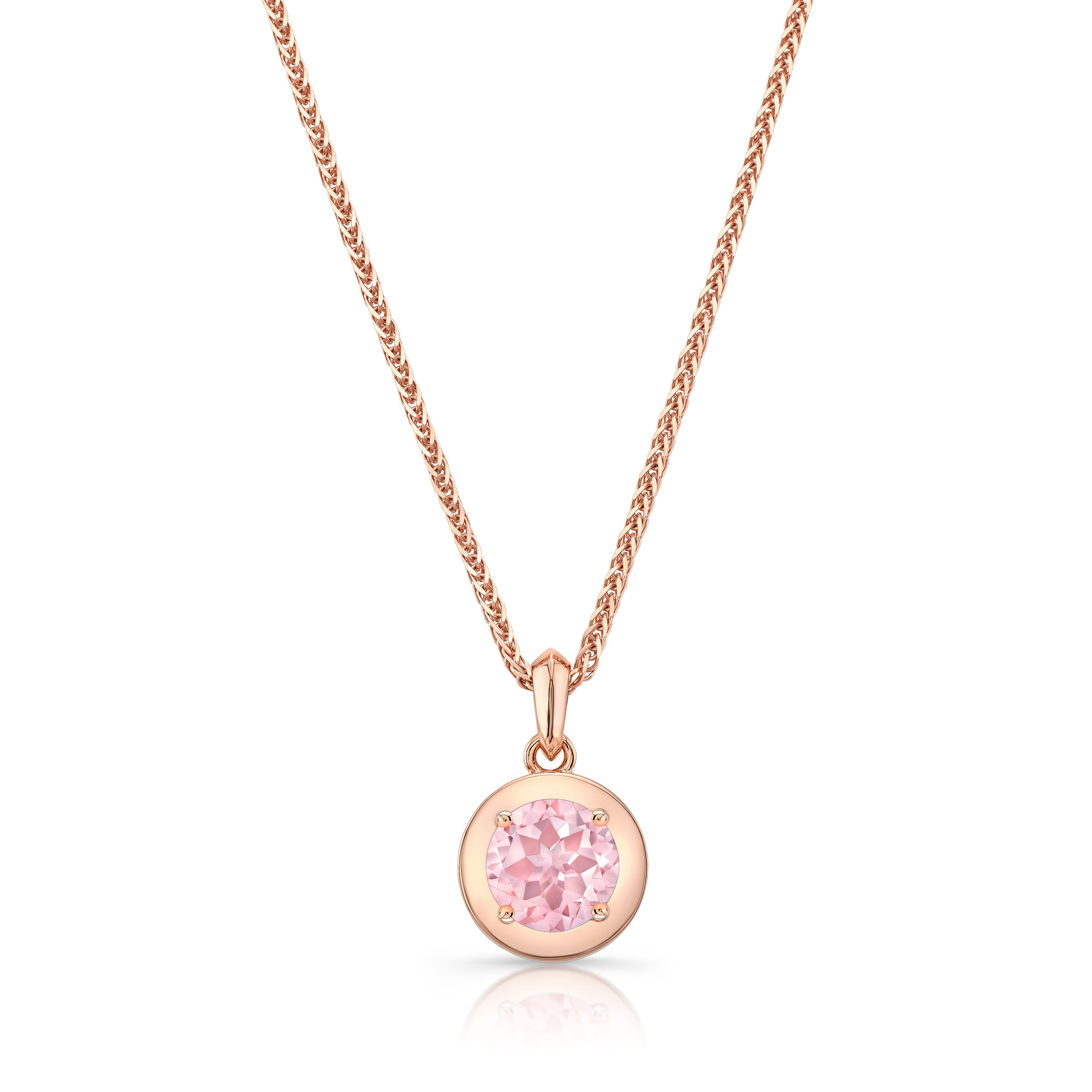 Morganite Orb Necklace