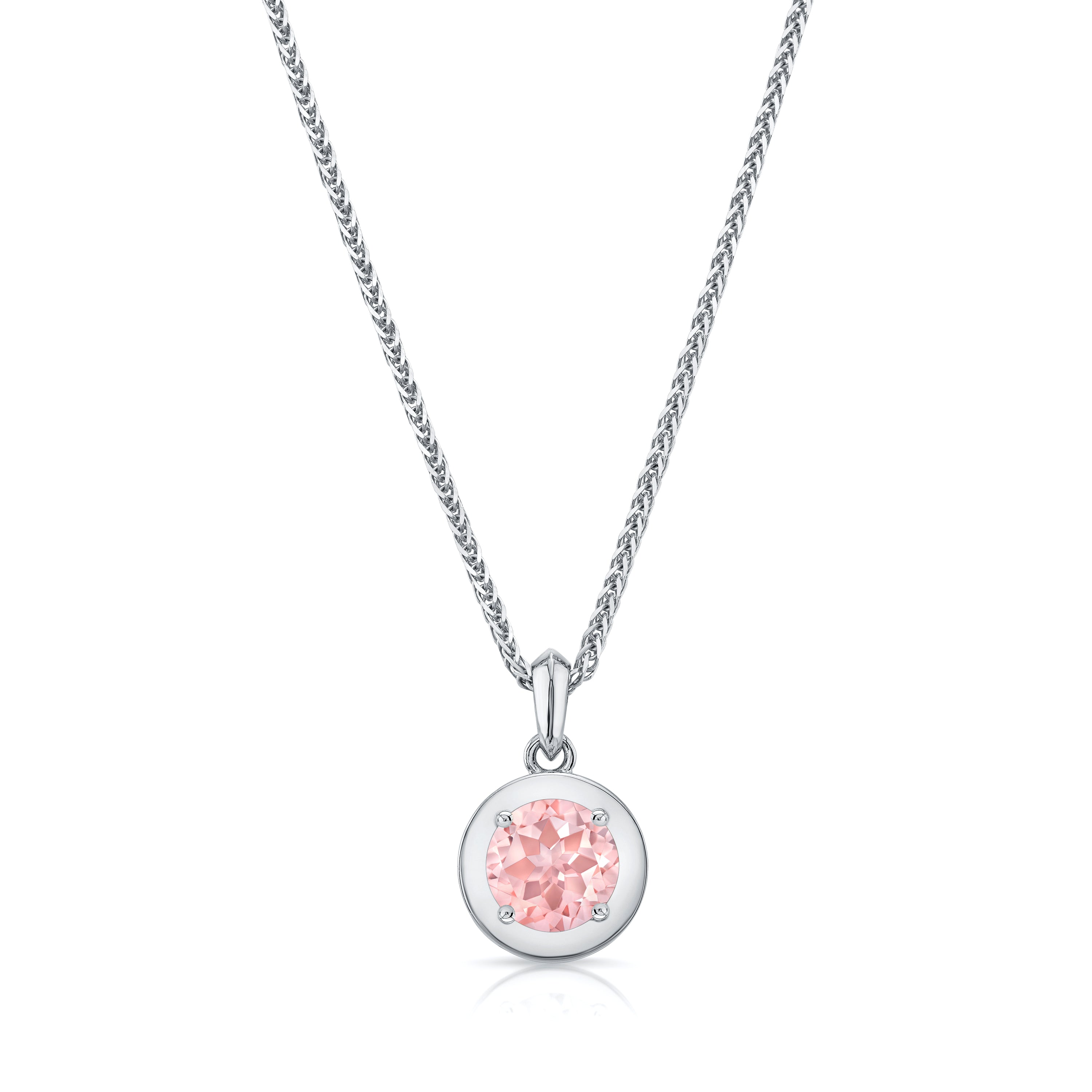 Morganite Orb Necklace