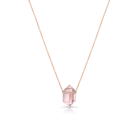 Morganite Crystal Necklace