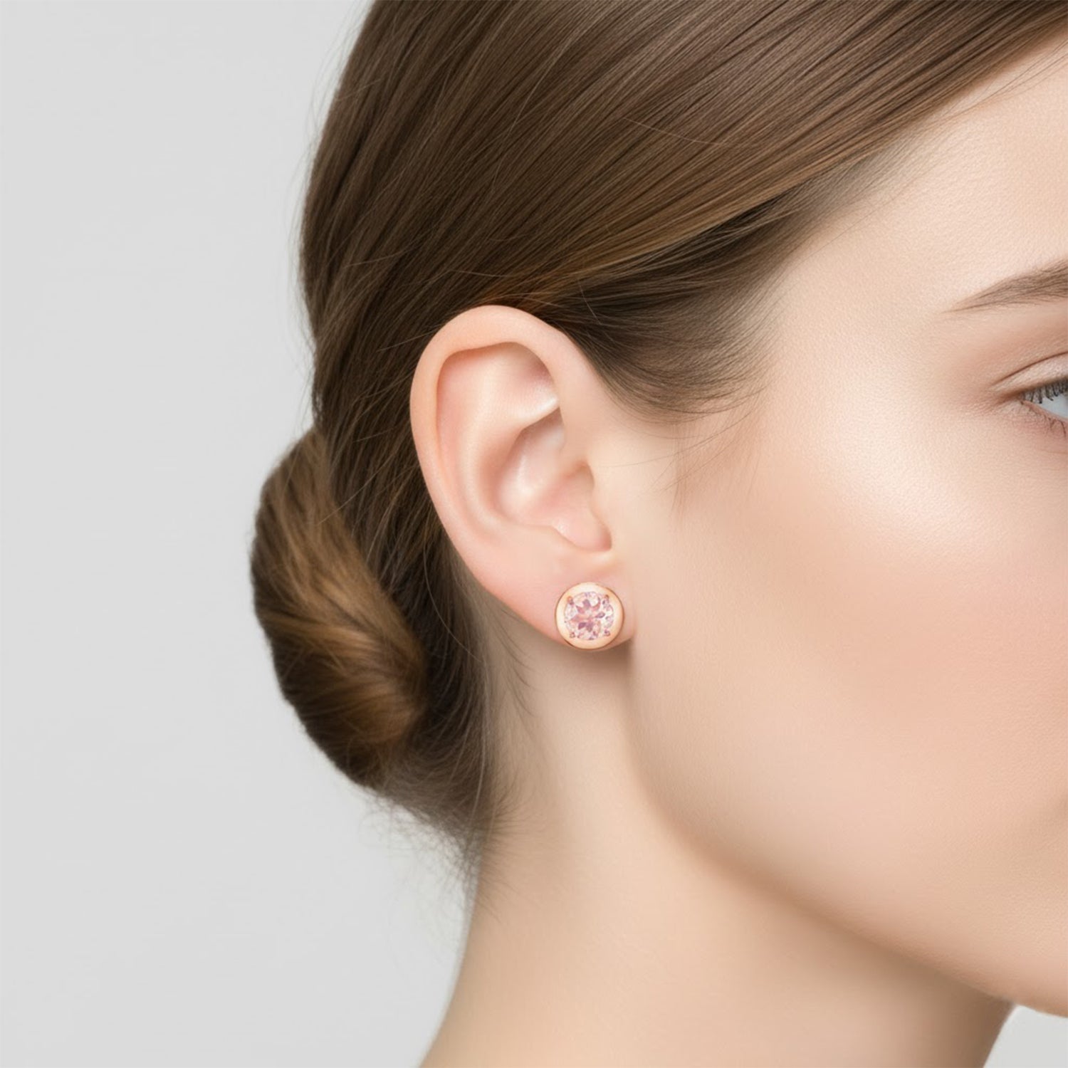 Morganite Orb Studs