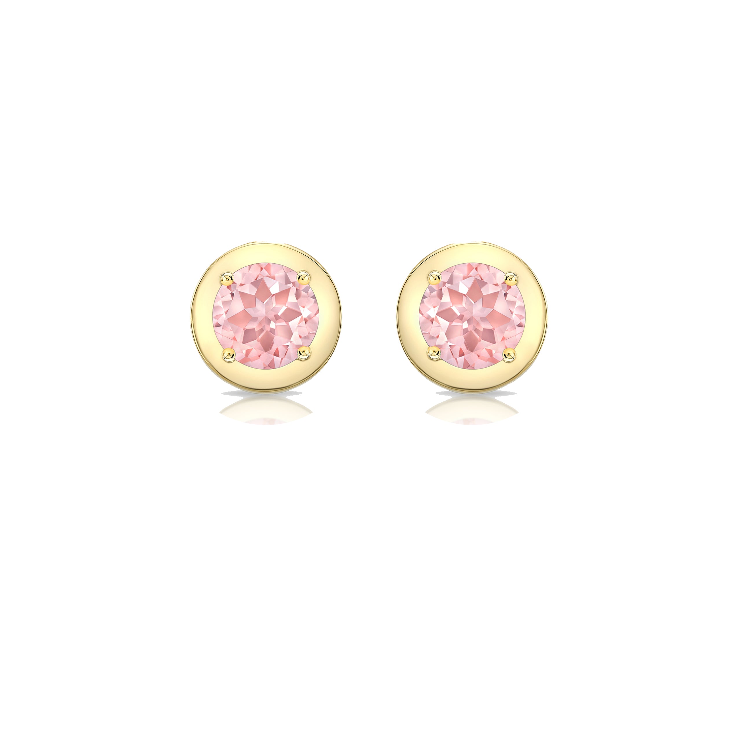 Morganite Orb Studs