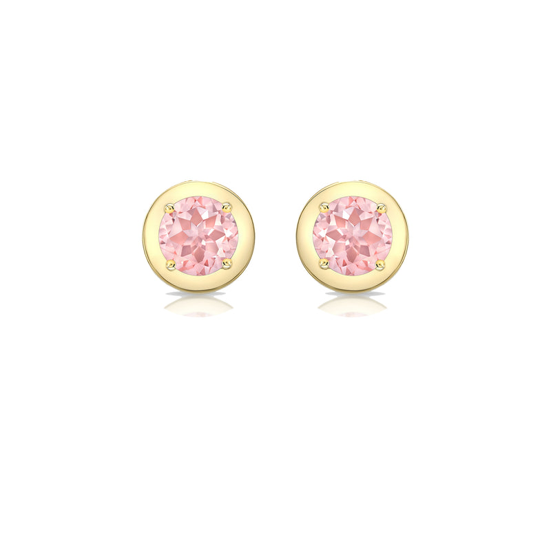 Morganite Orb Studs