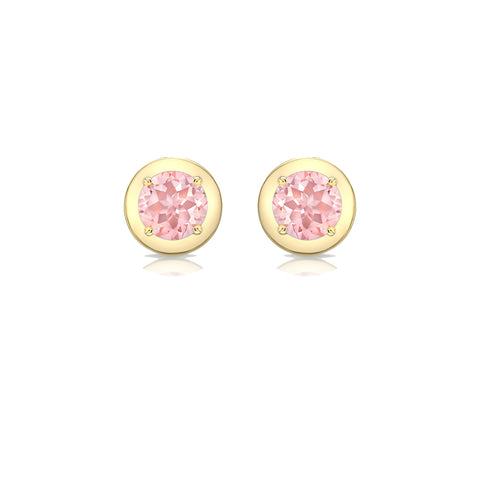 Morganite Orb Studs