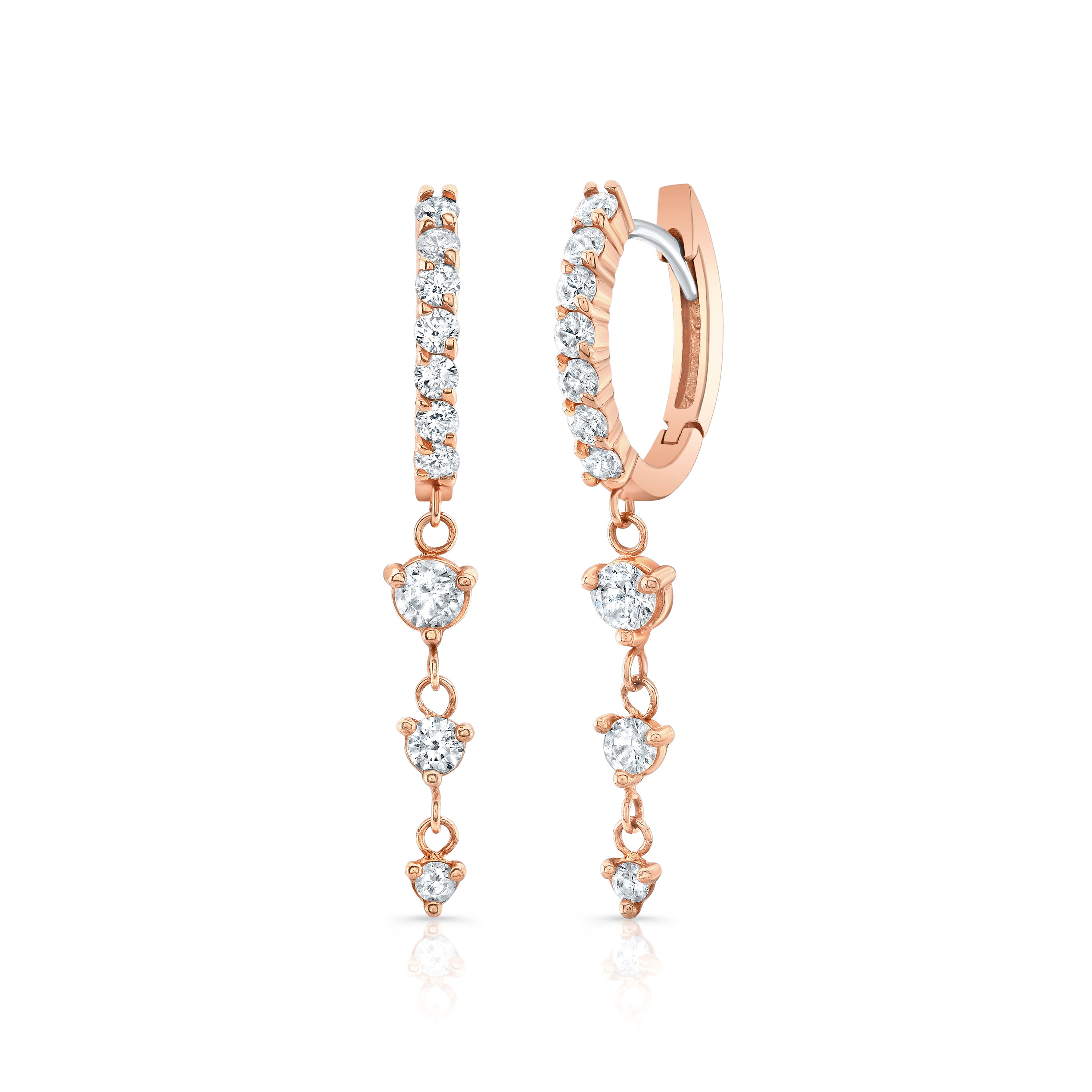 Diana Diamond Drop Hoops