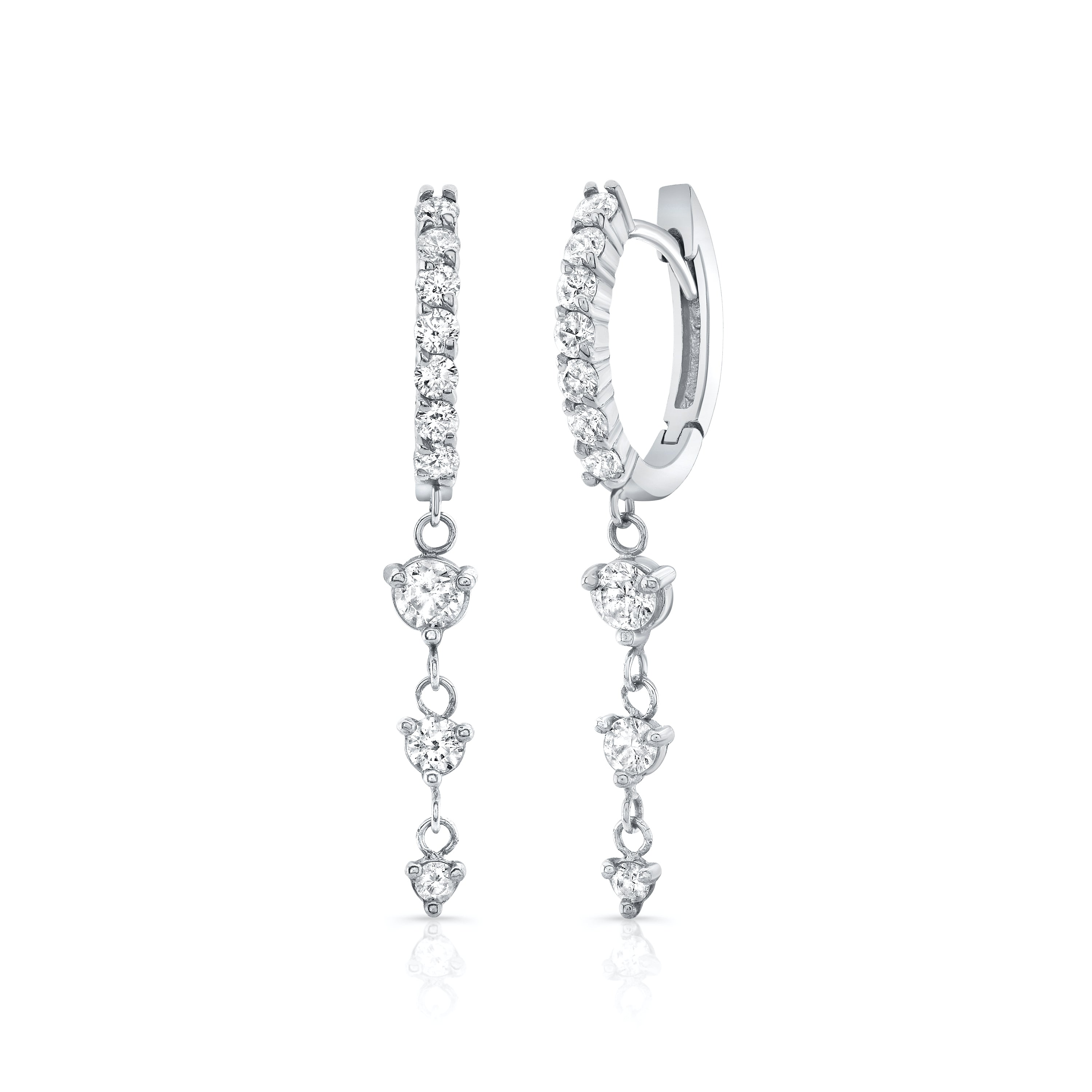 Diana Diamond Drop Hoops