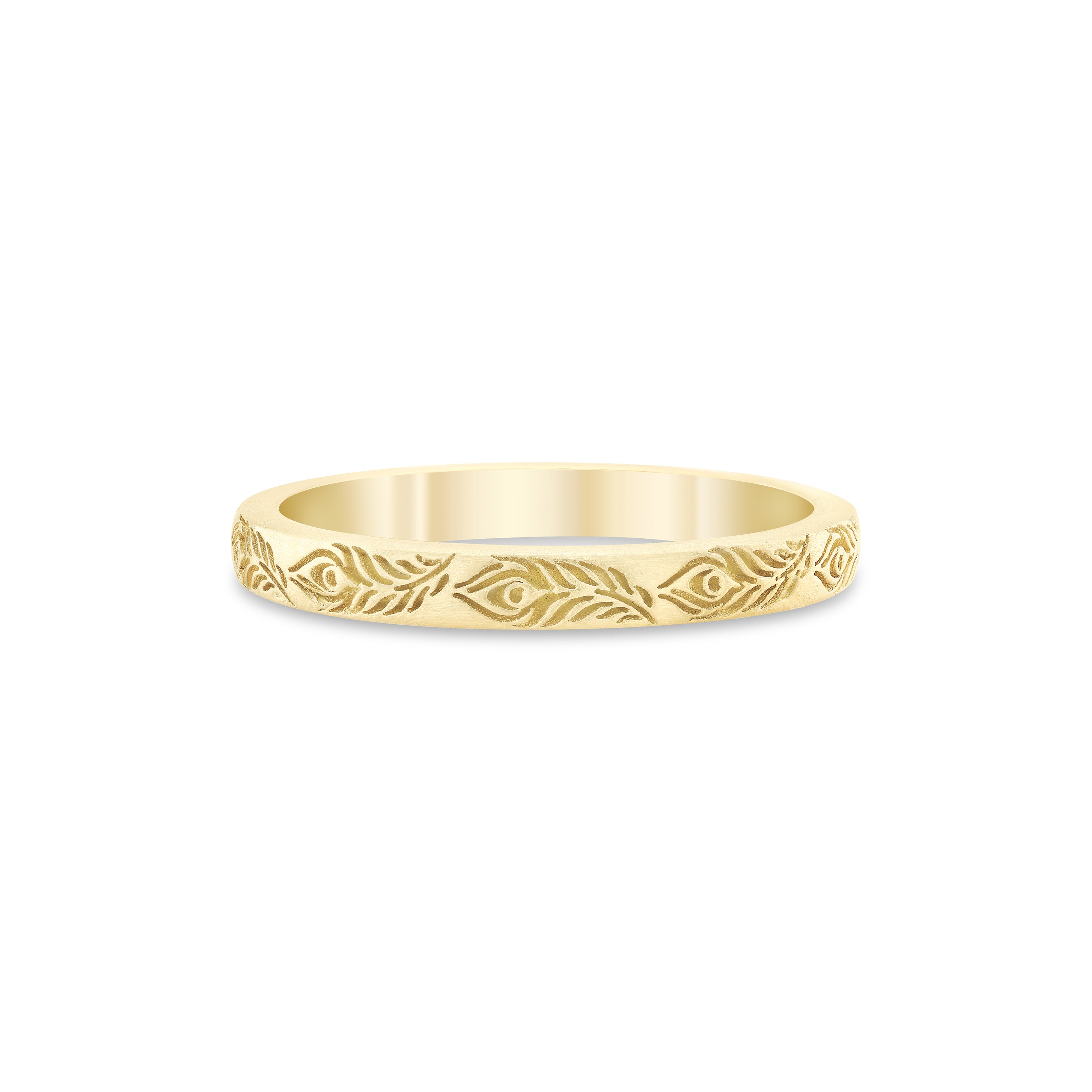 Peacock Feather Wedding Band 14K Gold | Carter Eve Jewelry Peacock Feather Wedding Band 14K Gold | Carter Eve Jewelry