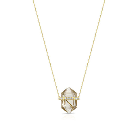 Rutilated Quartz Crystal Necklace