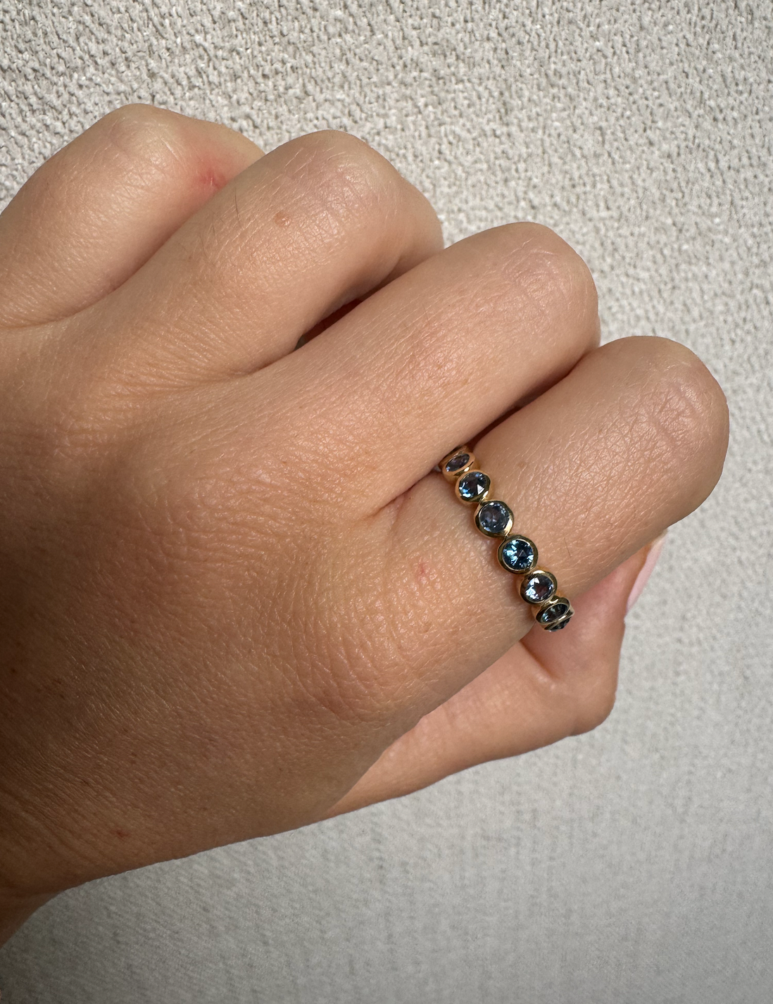 Montana Sapphire Half Eternity Band