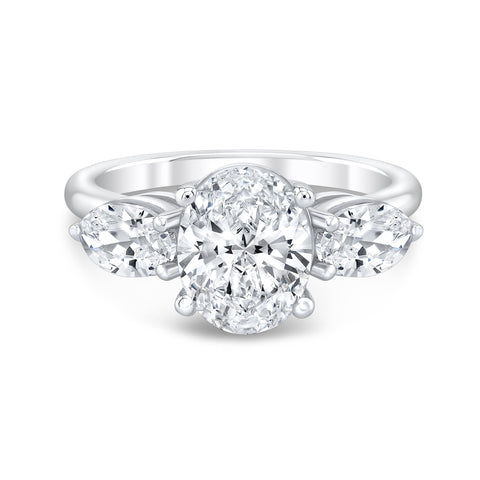 Amari Three-Stone Engagement Ring bridal Carter Eve Jewelry 