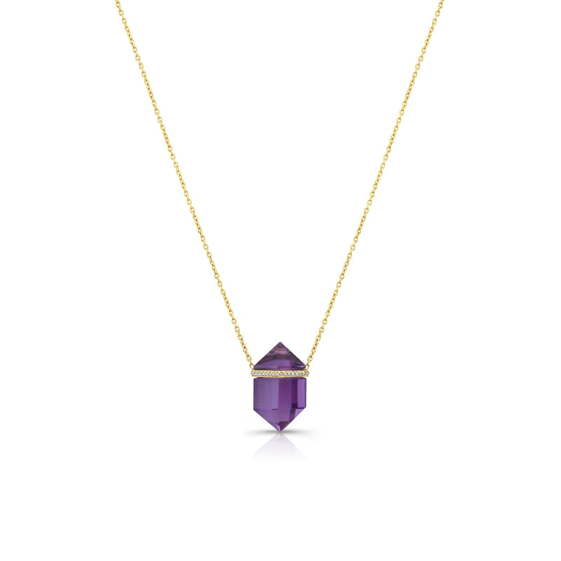Amethyst Crystal Pendant Necklace Carter Eve Jewelry 