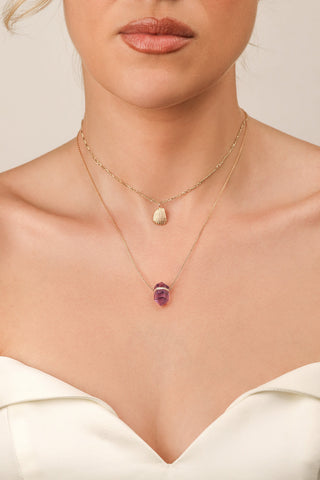 Amethyst Crystal Pendant Necklace Carter Eve Jewelry 