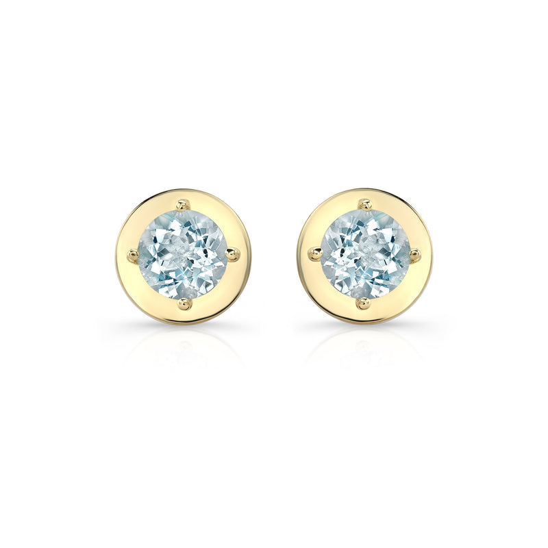 Aqua Orb Studs Earrings Carter Eve Jewelry 