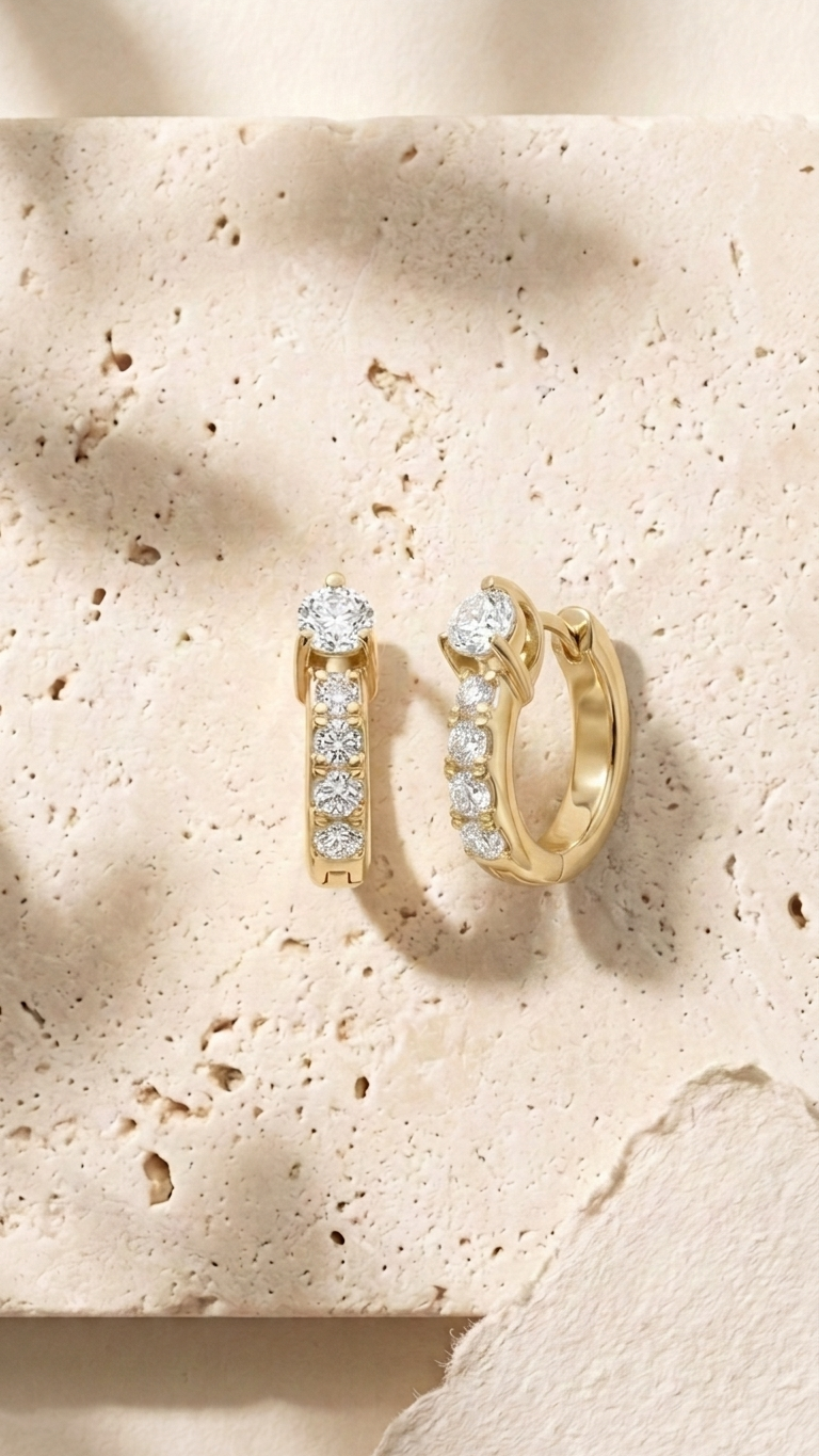 Olivia Huggie Hoops