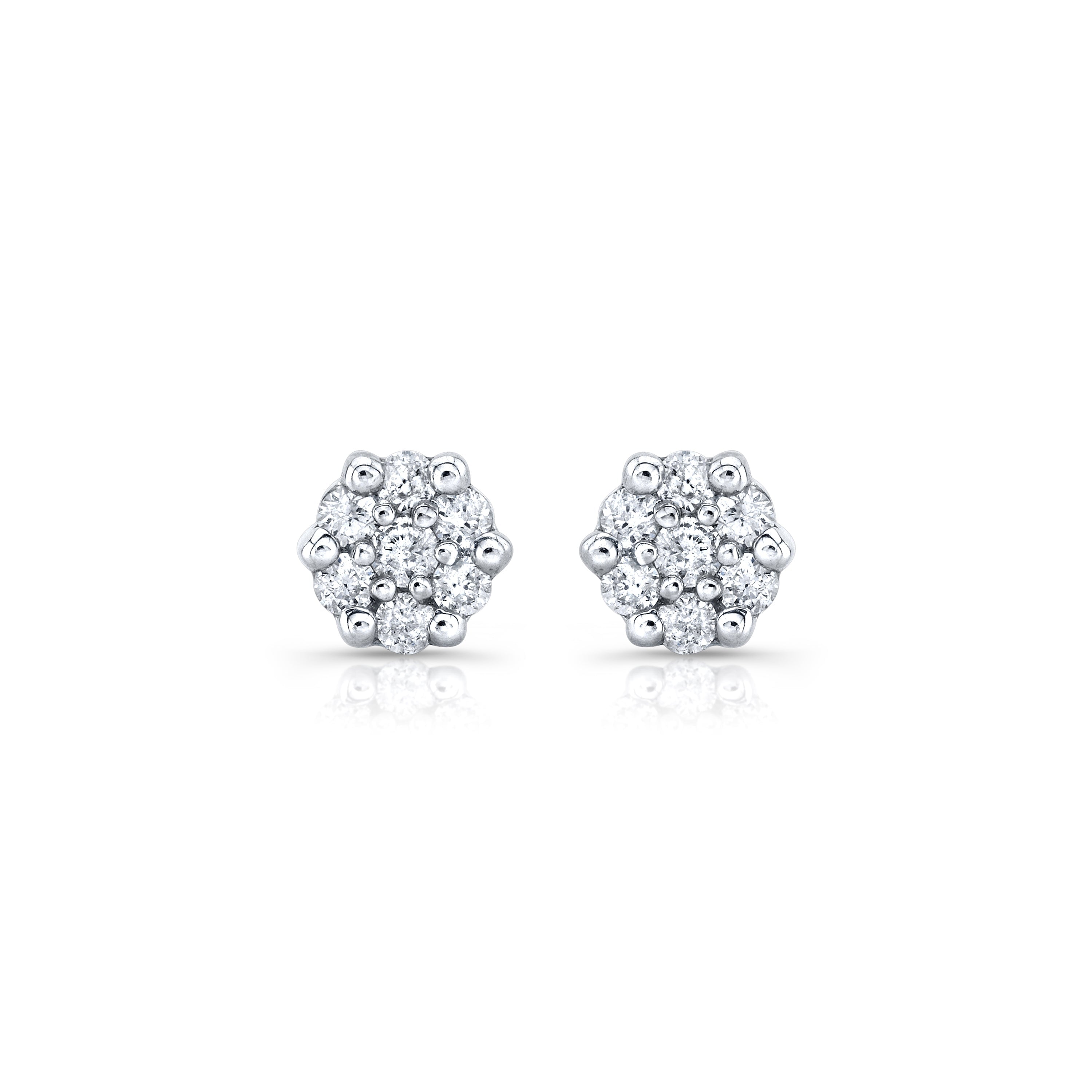 Baby Diamond Cluster Studs Earrings Carter Eve Jewelry 