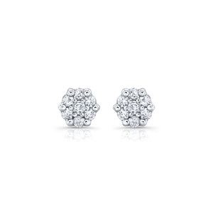 Baby Diamond Cluster Studs Earrings Carter Eve Jewelry 