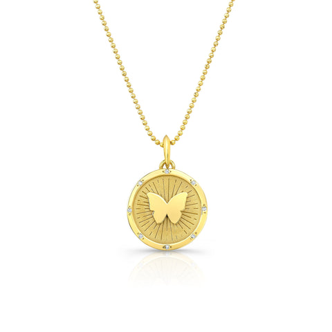 Butterfly Medallion Necklaces Carter Eve Jewelry 